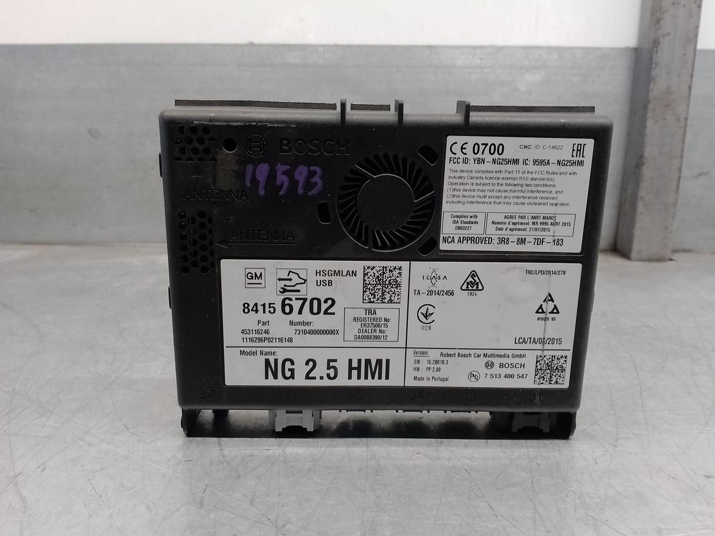 OPEL Astra K (2015-2021) Other Control Units 84156702, 7513400547 24202612