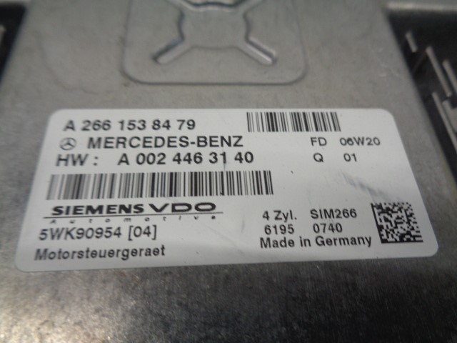 MERCEDES-BENZ A-Class W169 (2004-2012) Unitate de control motor A2661538479, 5WK90954, SIEMENS 19900877