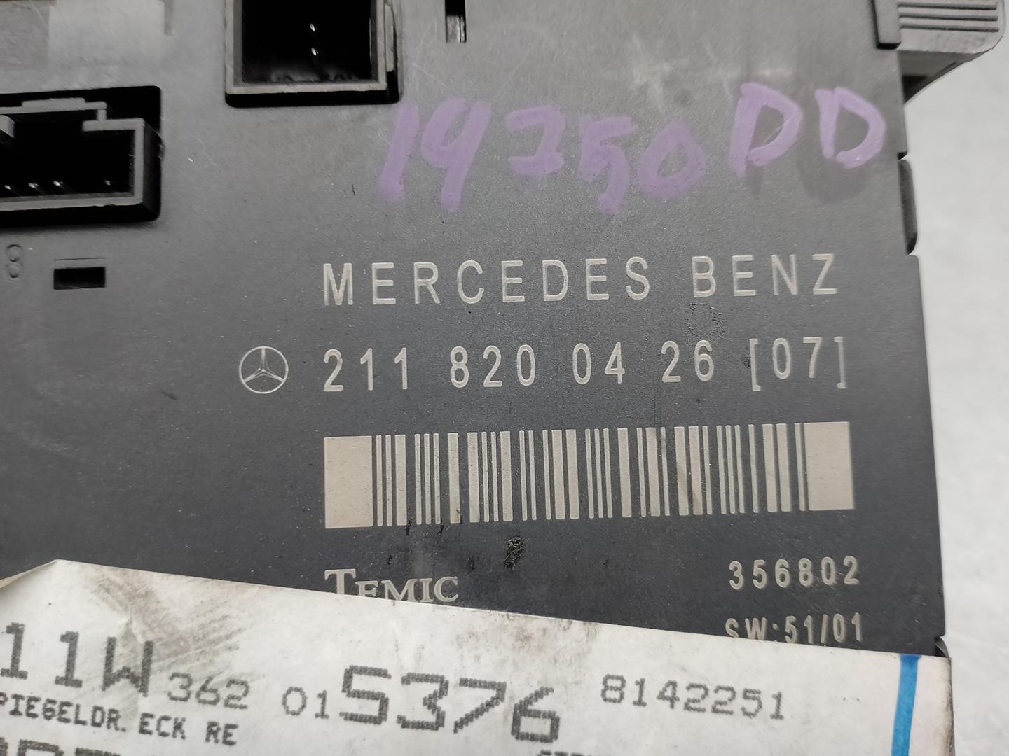 MERCEDES-BENZ E-Class W211/S211 (2002-2009) Autres unités de contrôle 2118200426, 356802, TEMIC 24201642