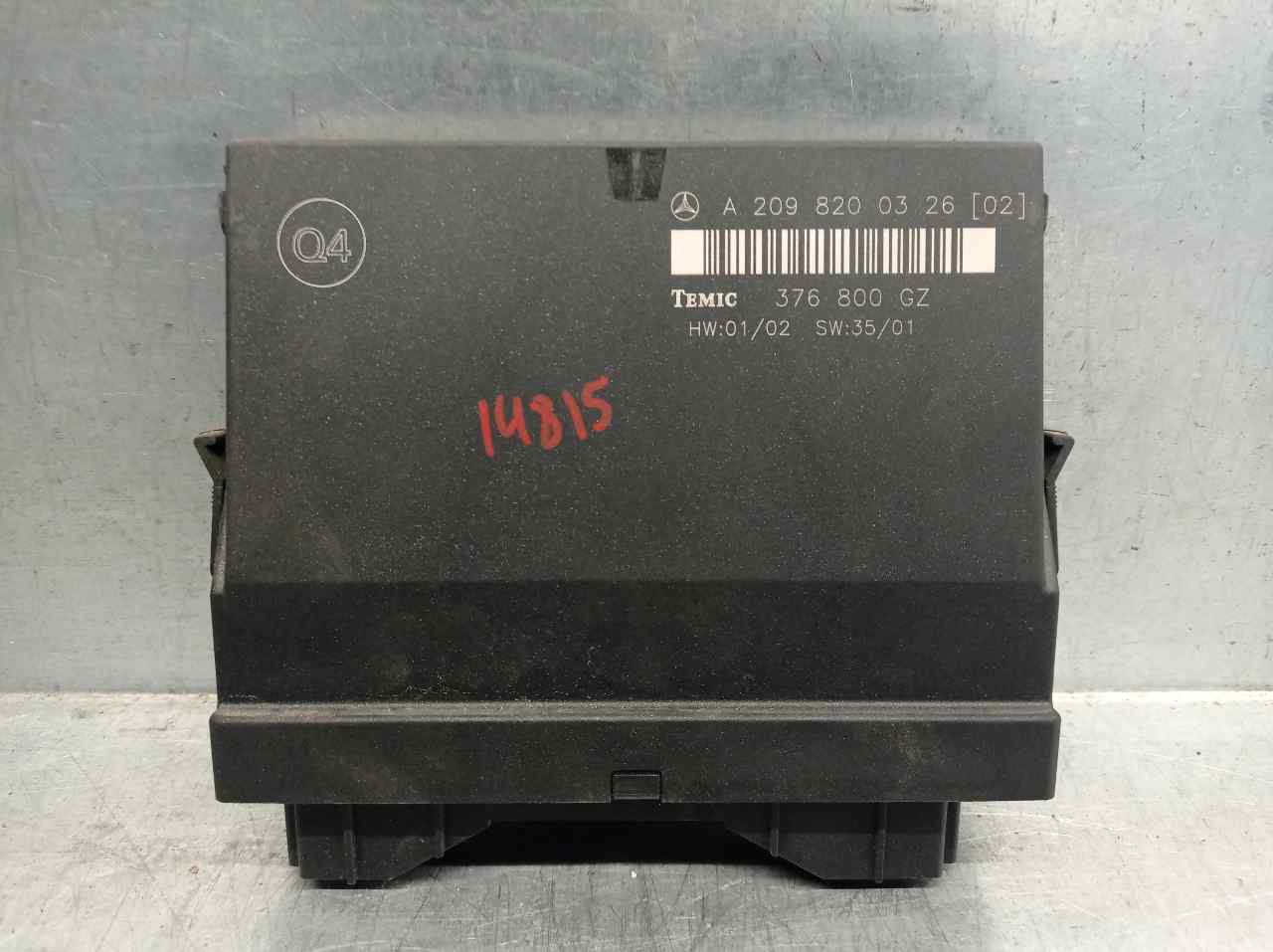 MERCEDES-BENZ CLK AMG GTR C297 (1997-1999) Kiti valdymo blokai A2098200326, 376800GZ, TEMIC 19789137