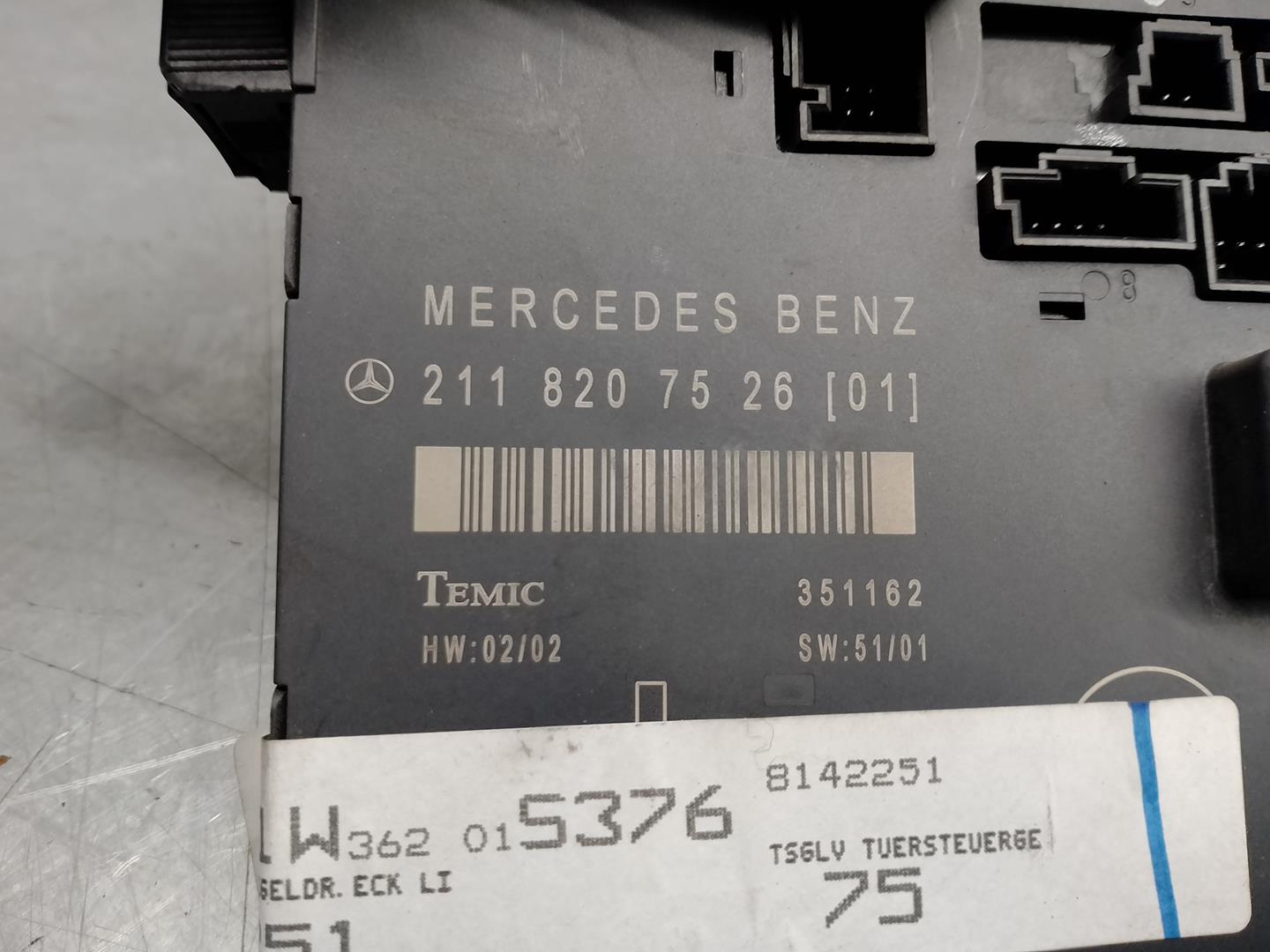 MERCEDES-BENZ E-Class W211/S211 (2002-2009) Kiti valdymo blokai 2118207526, 351162, TEMIC 23059894