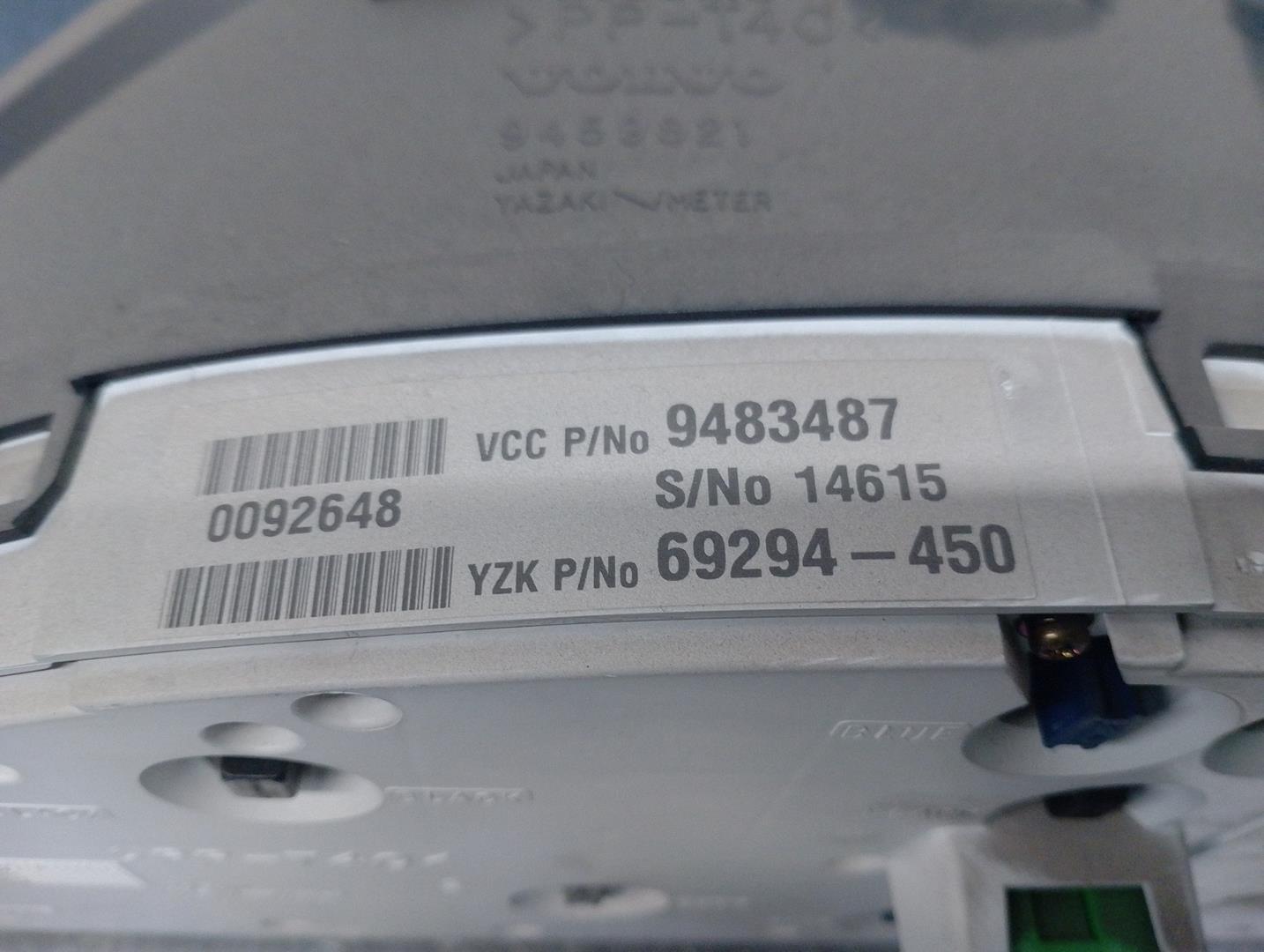 VOLVO S80 1 generation (1998-2006) Compteur de vitesse 9483487, 69294450 20803203