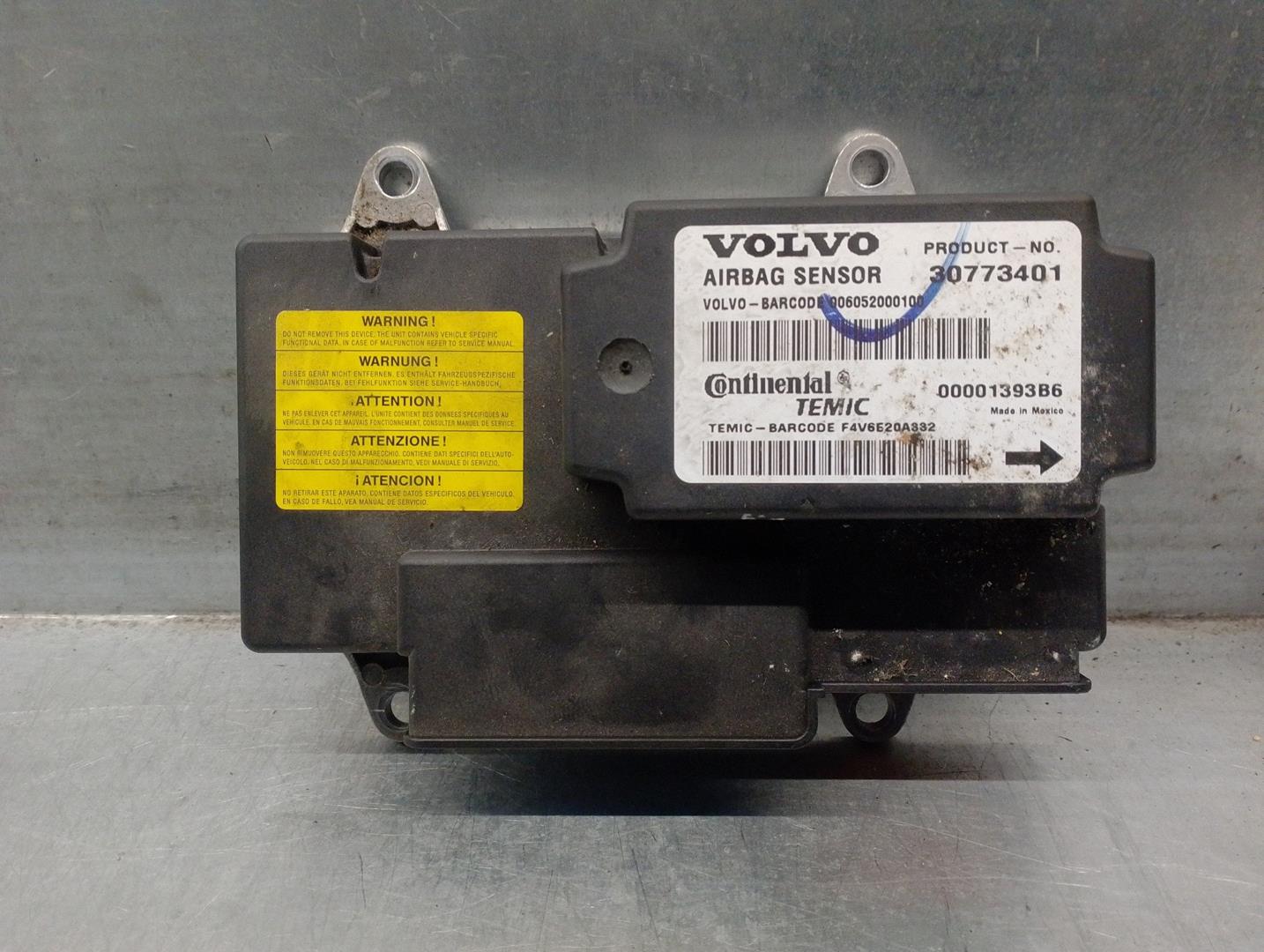 VOLVO S40 2 generation (2004-2012) SRS Control Unit 30773401, 00001393B6, CONTINENTAL 24212043