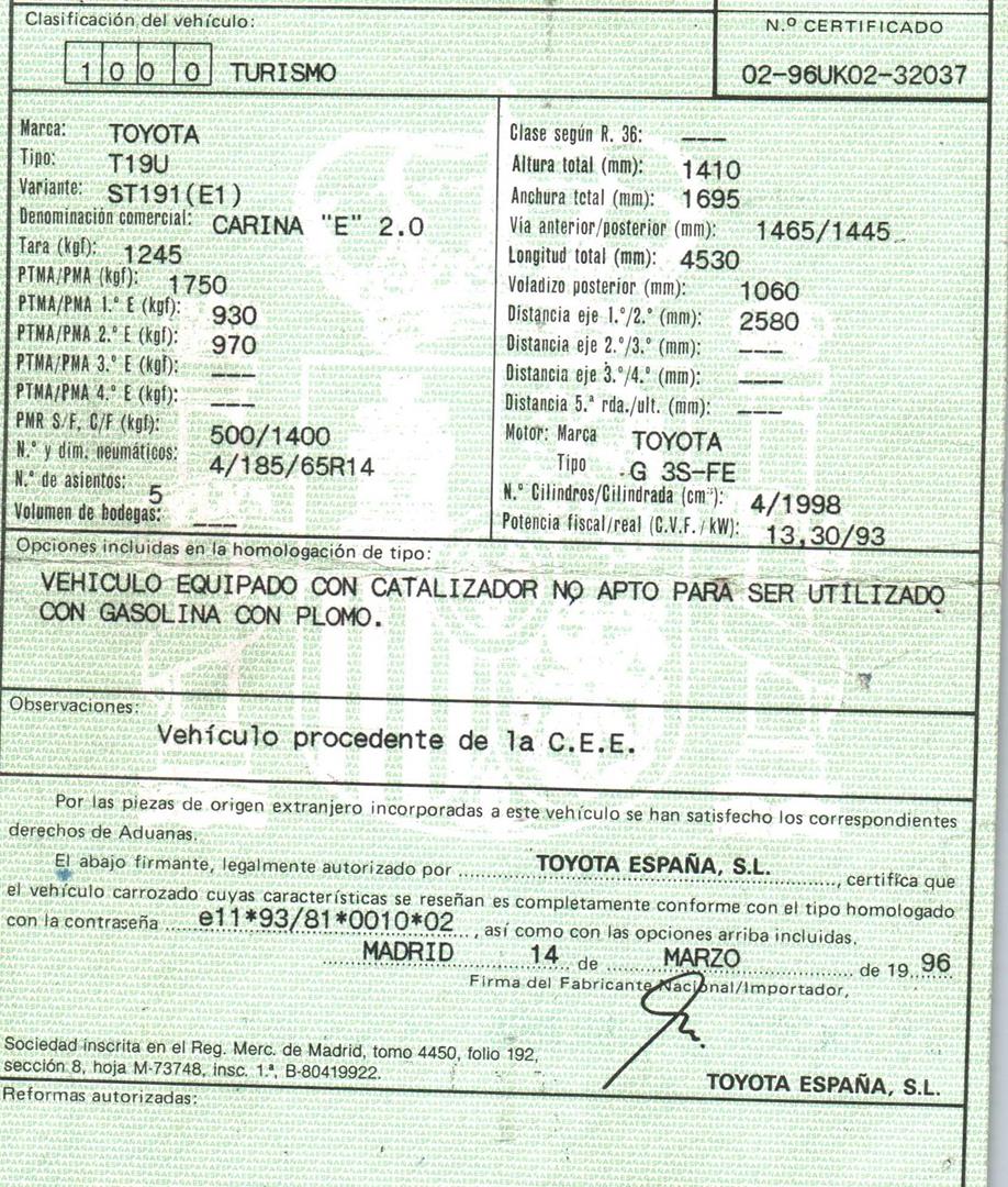TOYOTA Carina E 1 generation (1996-2012) Дверь передняя левая 6700205020, BLANCA, 4PUERTAS 24550646