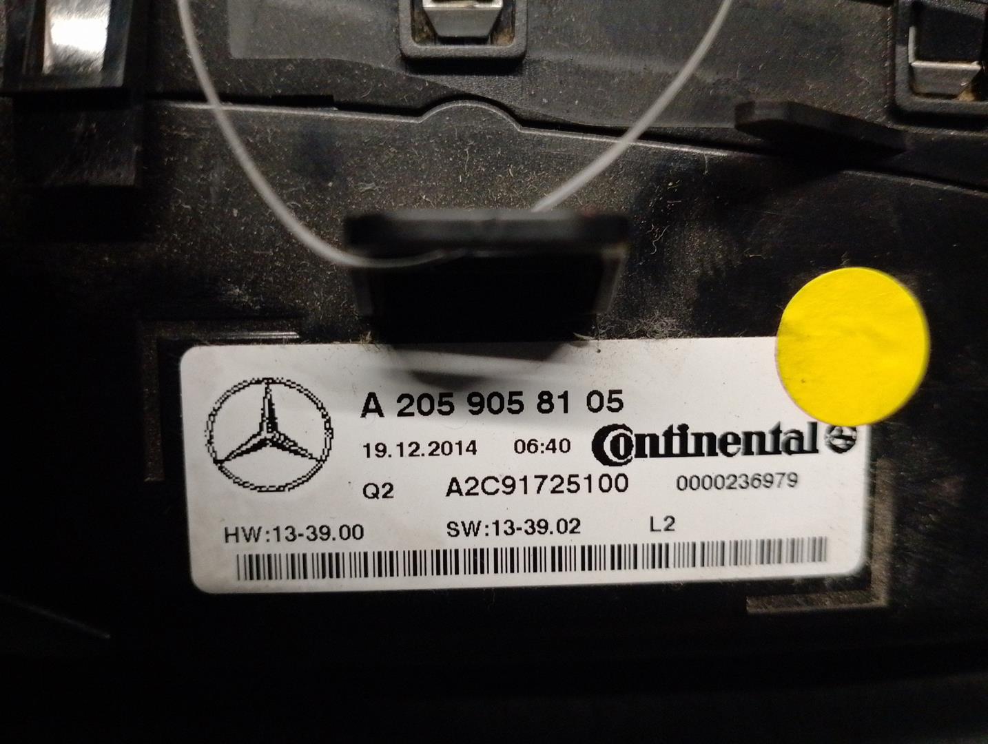 MERCEDES-BENZ C-Class W205/S205/C205 (2014-2023) Unitate de control al climei A2059058105, A2C91725100, CONTINENTAL 24147560