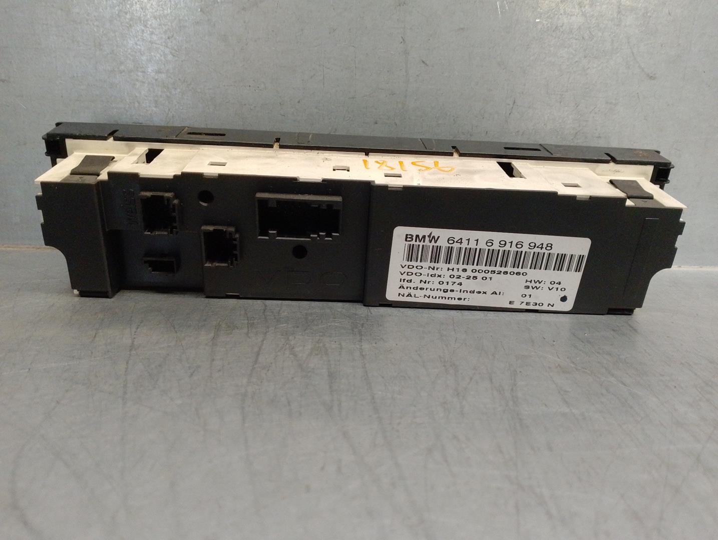 BMW 3 Series E46 (1997-2006) Climate  Control Unit 64116916948, 000526060, VDO 20776485