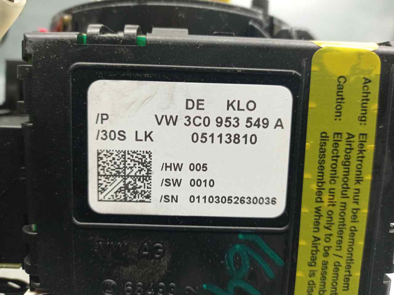 VOLKSWAGEN Passat B6 (2005-2010) Headlight Switch Control Unit 3C5953513C, 3C0953549A 19841169