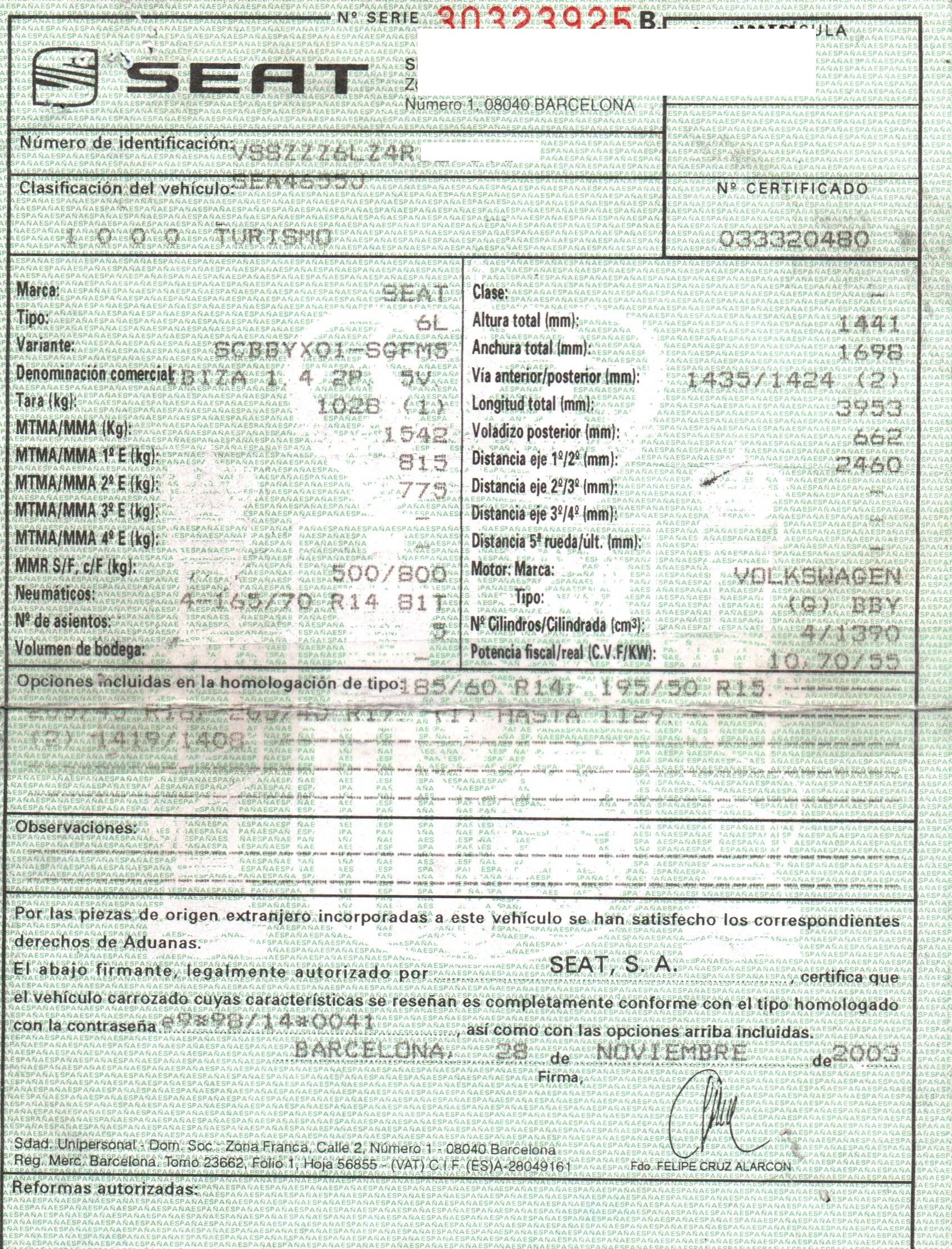 SEAT Cordoba 2 generation (1999-2009) Блок SRS 19836901