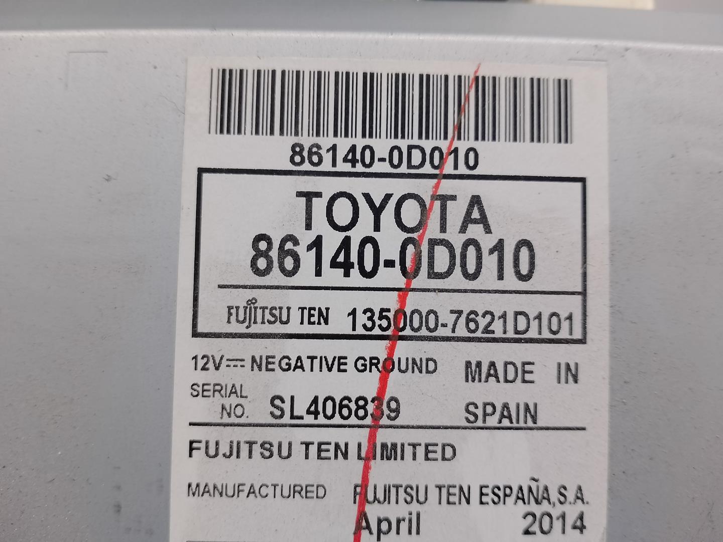 TOYOTA Yaris 3 generation (2010-2019) Player muzical fără navigație 861400D010 24175327