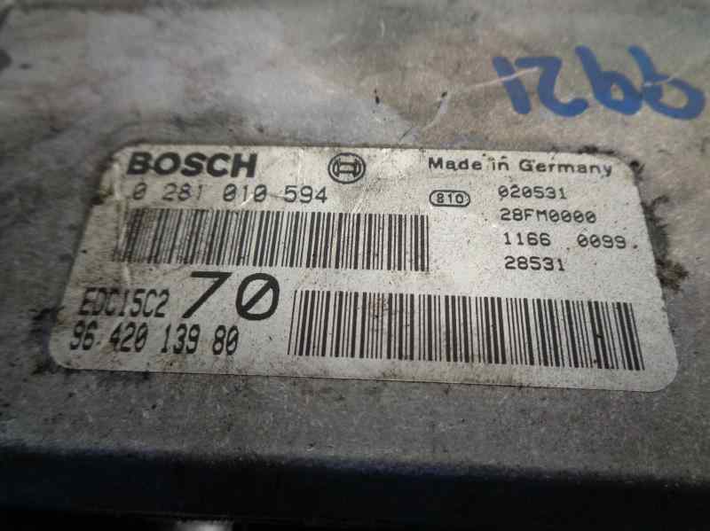 PEUGEOT 206 1 generation (1998-2009) Engine Control Unit ECU 0281010594,9642013980+ 19678701