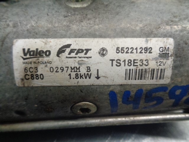 OPEL Corsa D (2006-2020) Starter Motor TS18E33, VALEO, 55221292+ 21696313