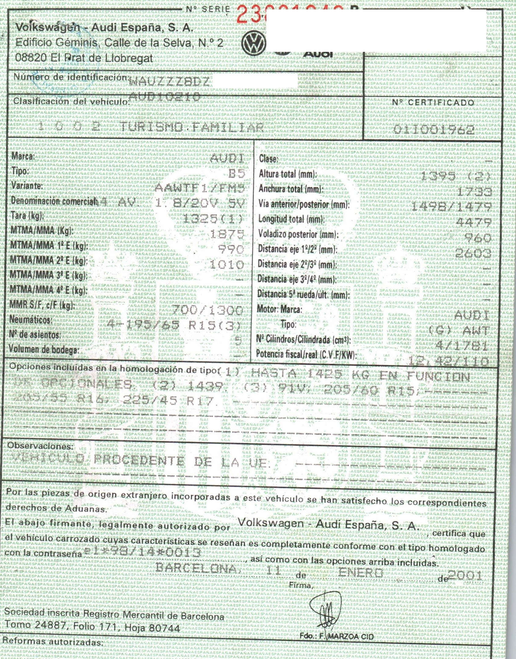 OPEL A4 B5/8D (1994-2001) Фонарь задней крышки 19838127