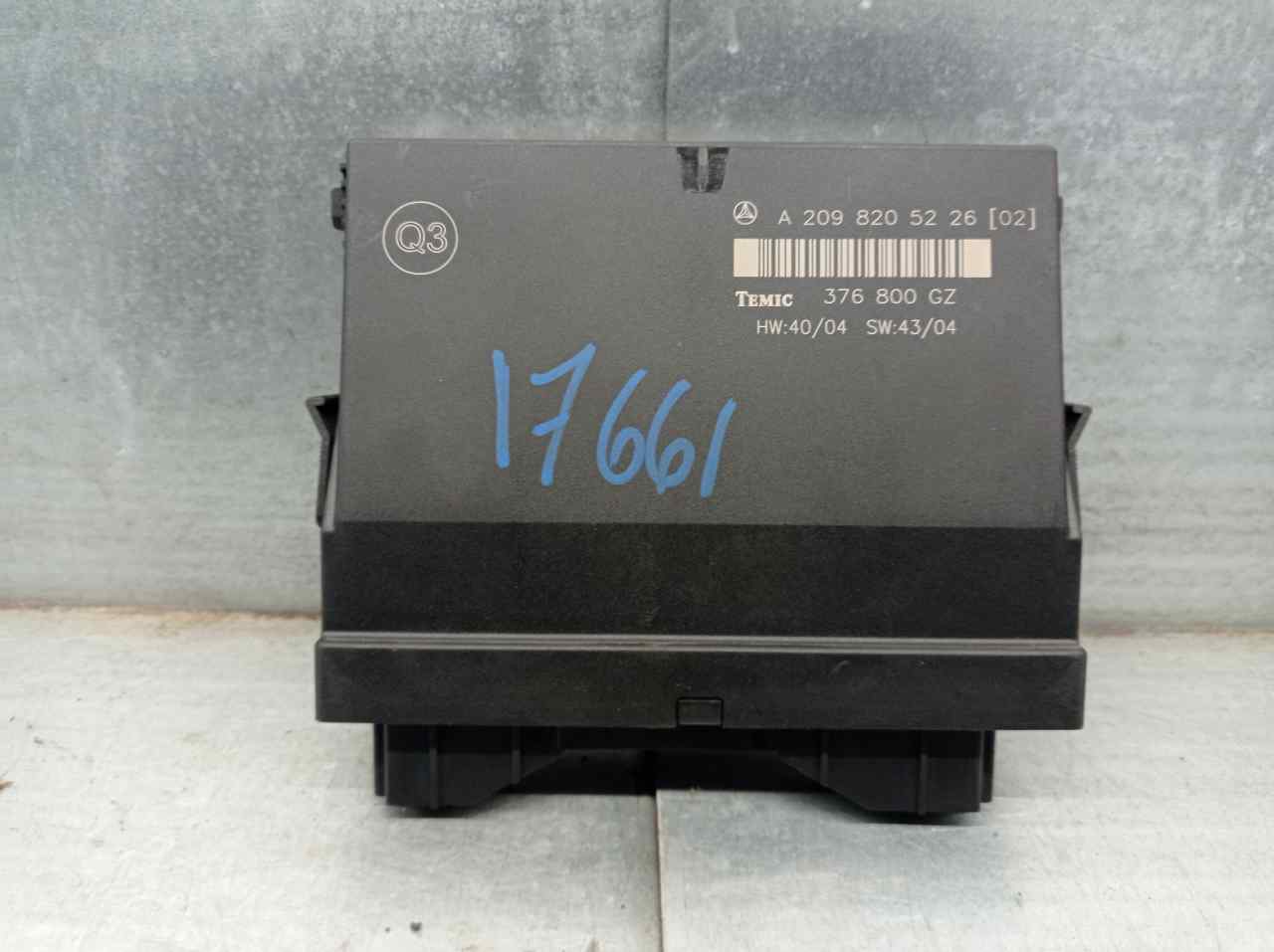 MERCEDES-BENZ CLK AMG GTR C297 (1997-1999) Kiti valdymo blokai A2098205226, 376800GZ, TEMIC 21406635