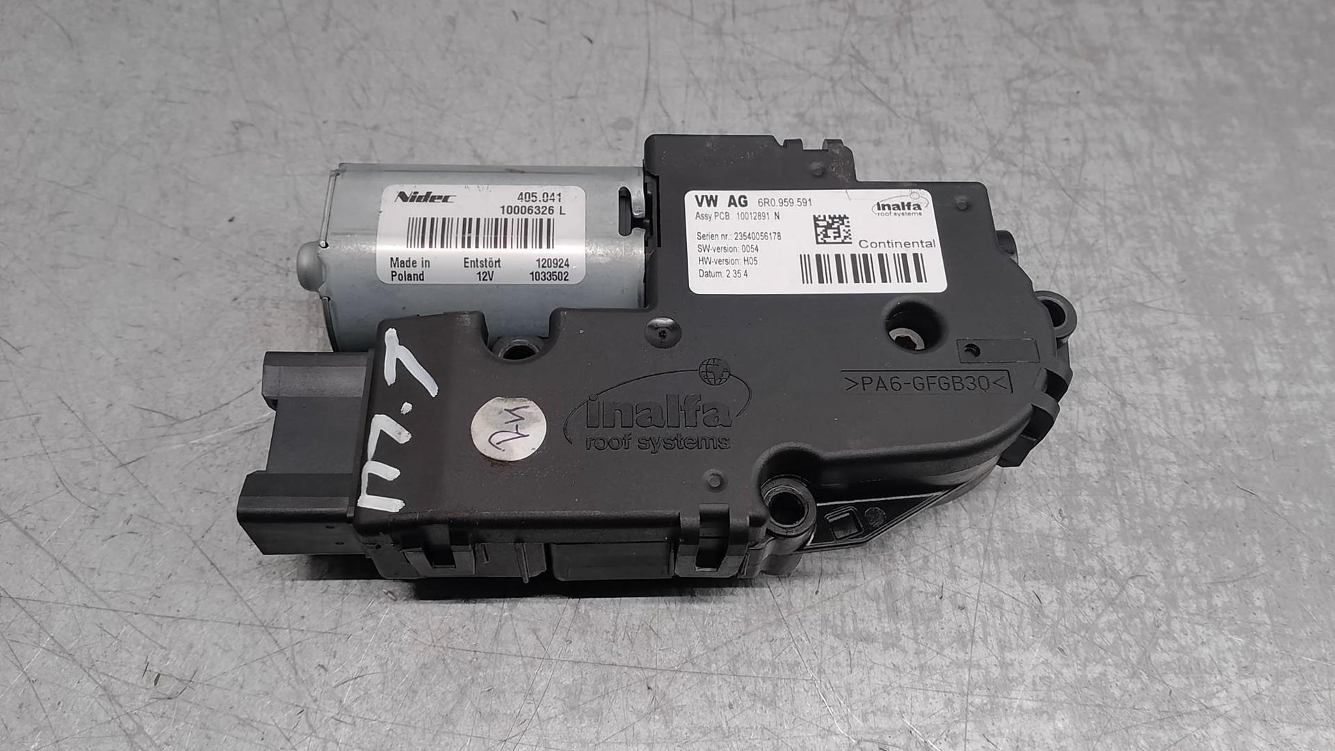 VOLKSWAGEN Scirocco 3 generation (2008-2020) Module de commande de toit ouvrant 6R0959591 23758453