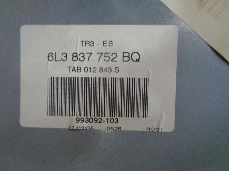 SEAT Cordoba 2 generation (1999-2009) Стеклоподъемник передней правой двери 6L3837752BQ, 26PINES, 3PUERTAS 19735833