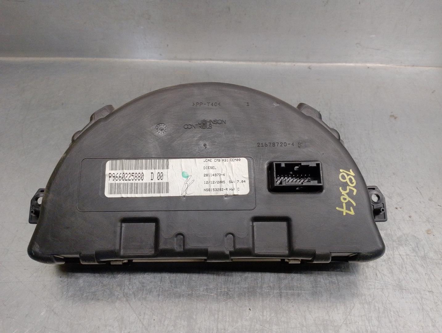 CITROËN C3 2 generation (2009-2016) Speedometer 9660225880,JOHNSOINCONTROLS 21722682