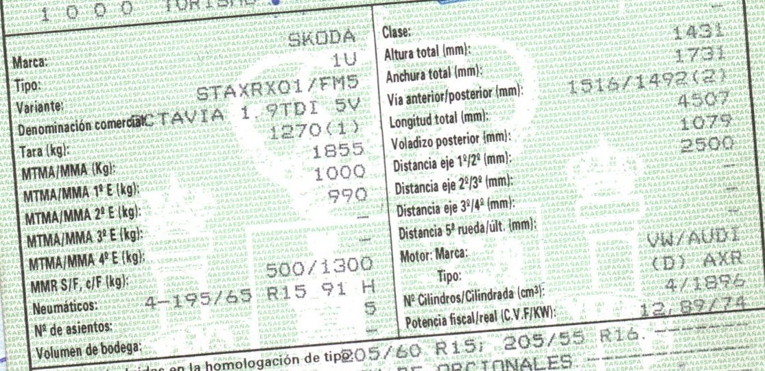 SKODA Octavia 1 generation (1996-2010) Rear Axle PARADISCOS5AGUJEROS, BURRA13 19830307