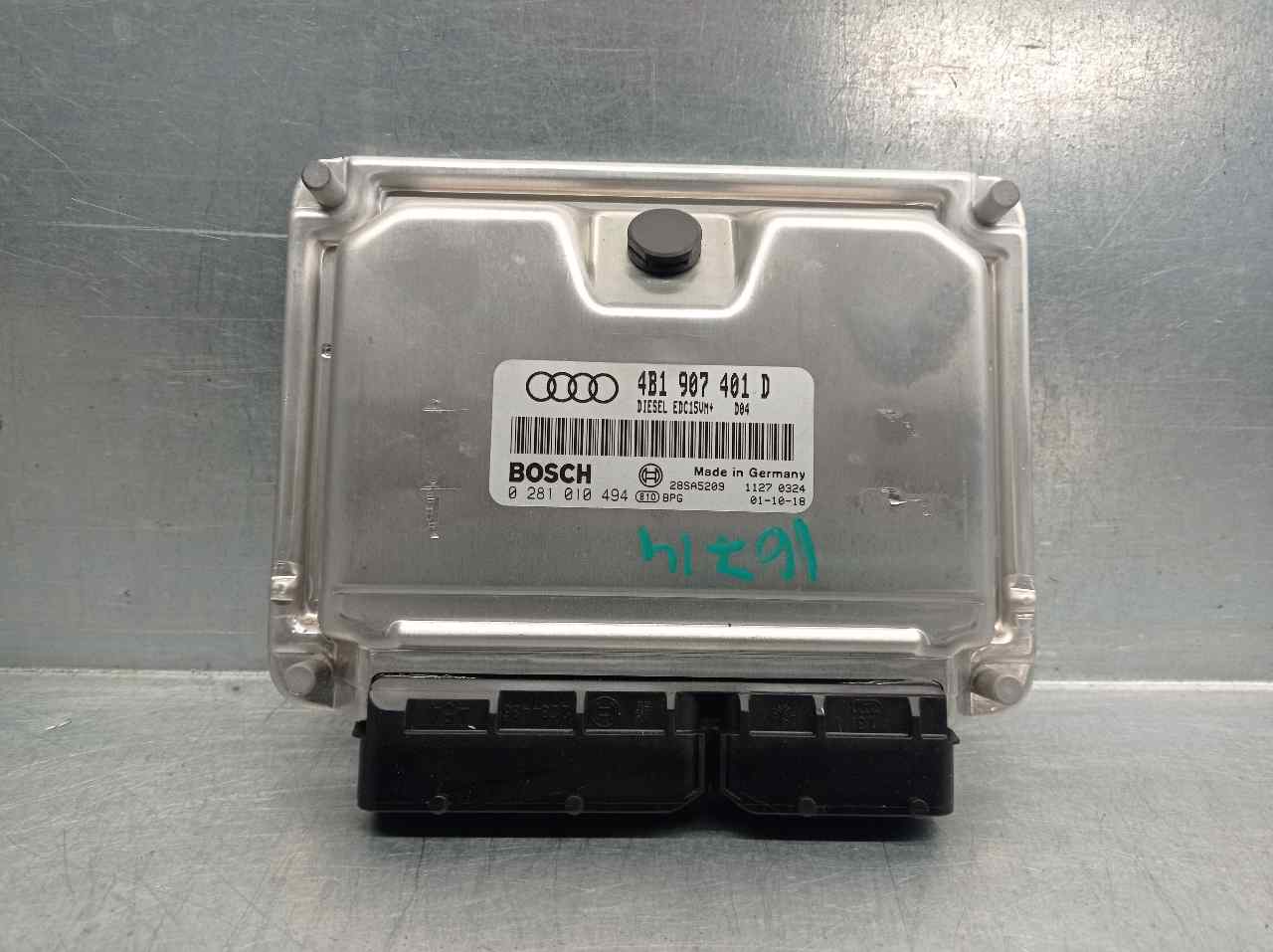 FIAT A3 8L (1996-2003) Motorkontrolenhed ECU 4B1907401D,0281010494 19849868