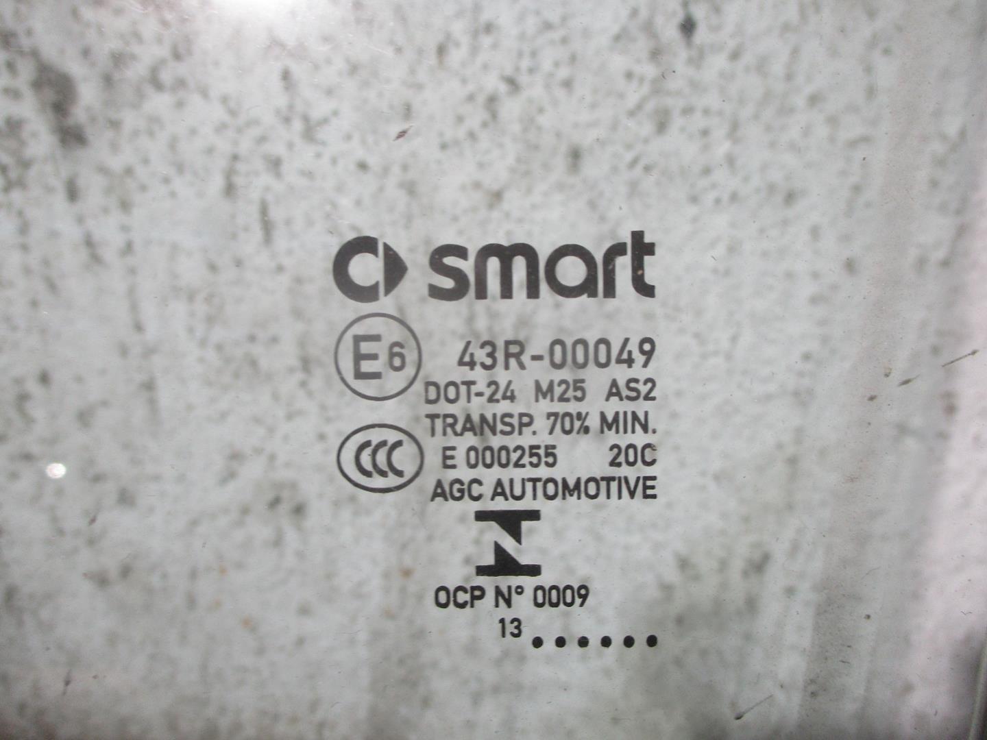 SMART Fortwo 2 generation (2007-2015) Priekšējais kreisais durvju stikls A4517250100, 43R-00049 24119437