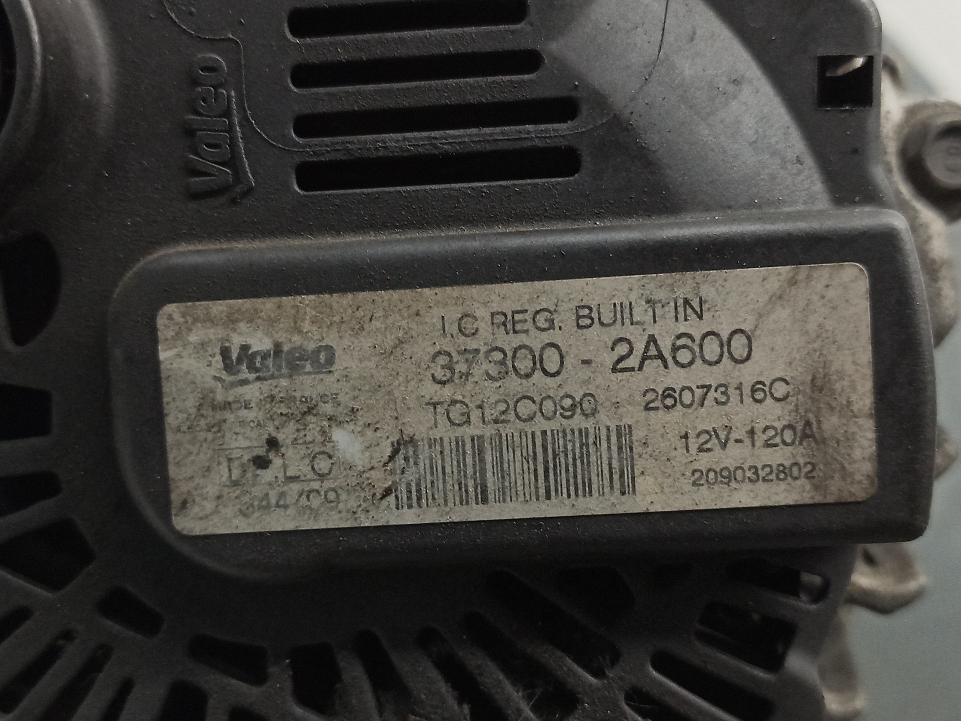 KIA Cee'd 1 generation (2007-2012) Ģenerators VALEO, VALEO+2607316C 19831140