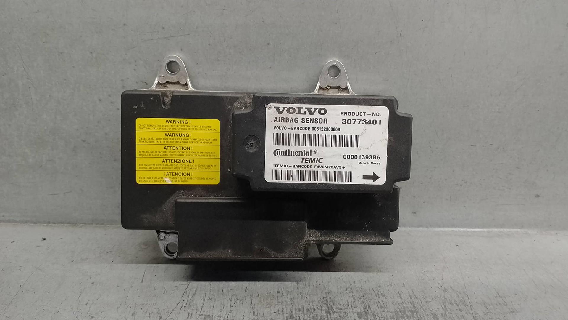 VOLVO S40 2 generation (2004-2012) Unité de contrôle SRS 30773401, 00001393B6, TEMIC 24218677