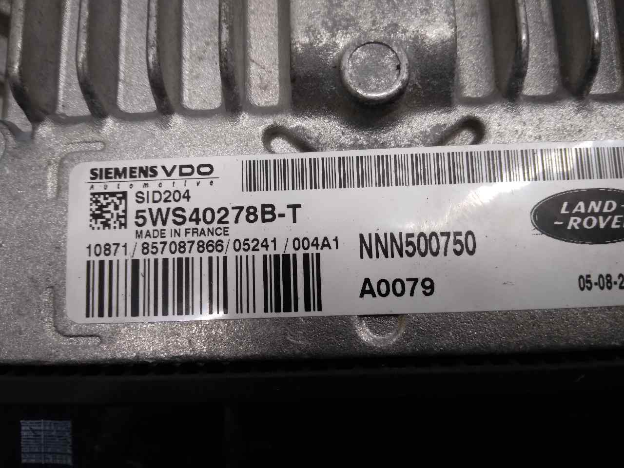 LAND ROVER Range Rover Sport 1 generation (2005-2013) Engine Control Unit ECU NNN500750, 5WS40278BT, SIEMENSVDO 19890505