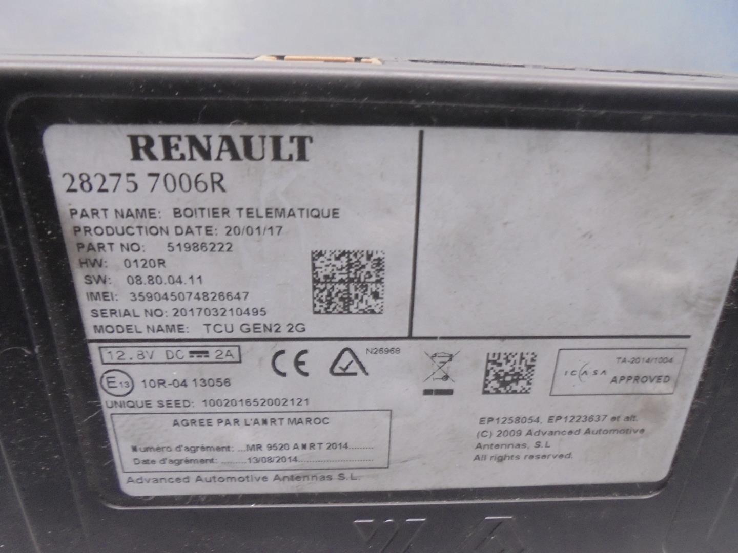 RENAULT Блок управления Комфорт 282757006R 23754992