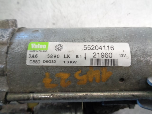 FIAT Grande Punto 1 generation (2006-2008) Starter Motor 55204116, D6G32, VALEO 19783539