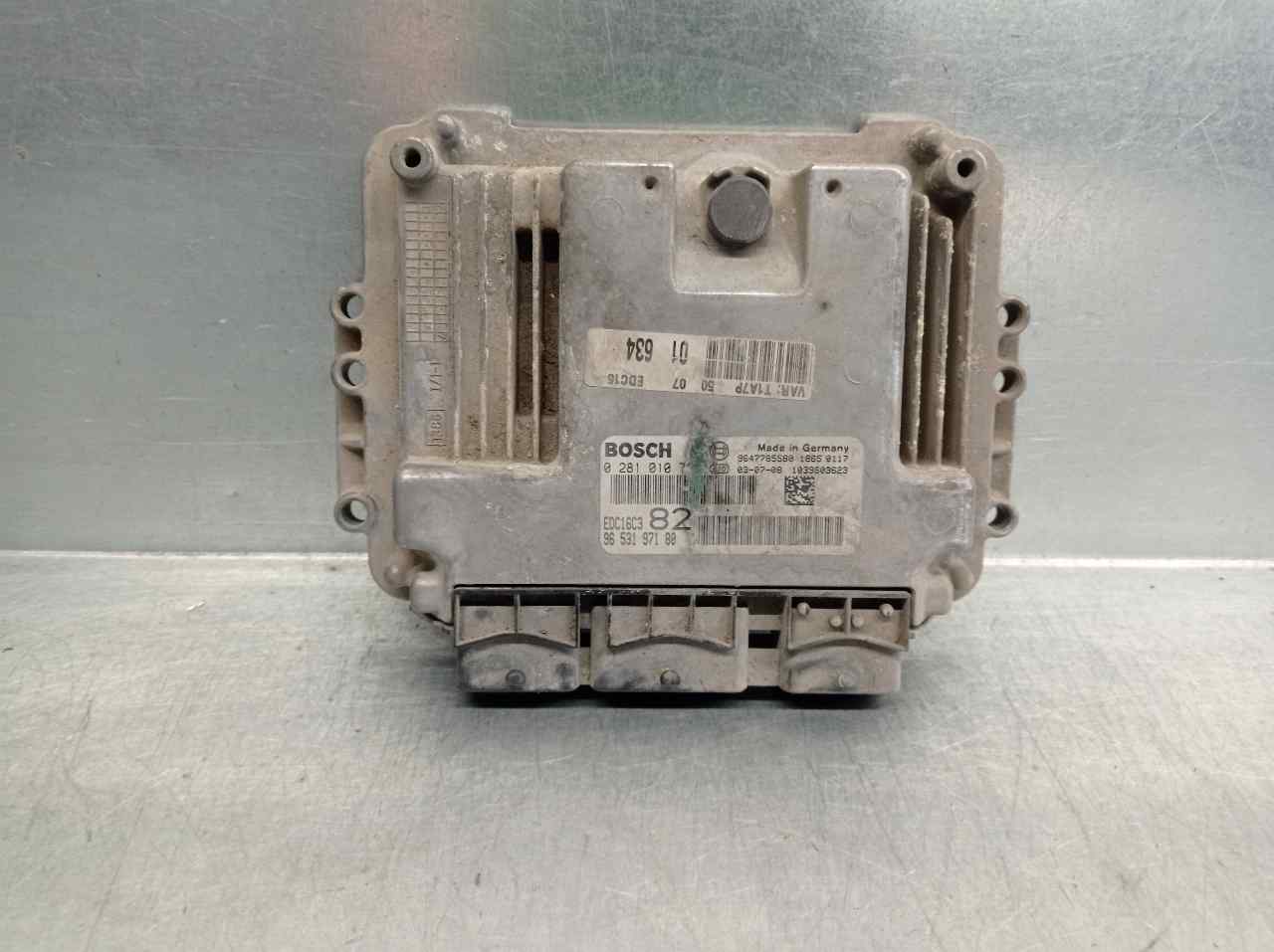 RENAULT 206 1 generation (1998-2009) Engine Control Unit ECU 9653197180 19811566