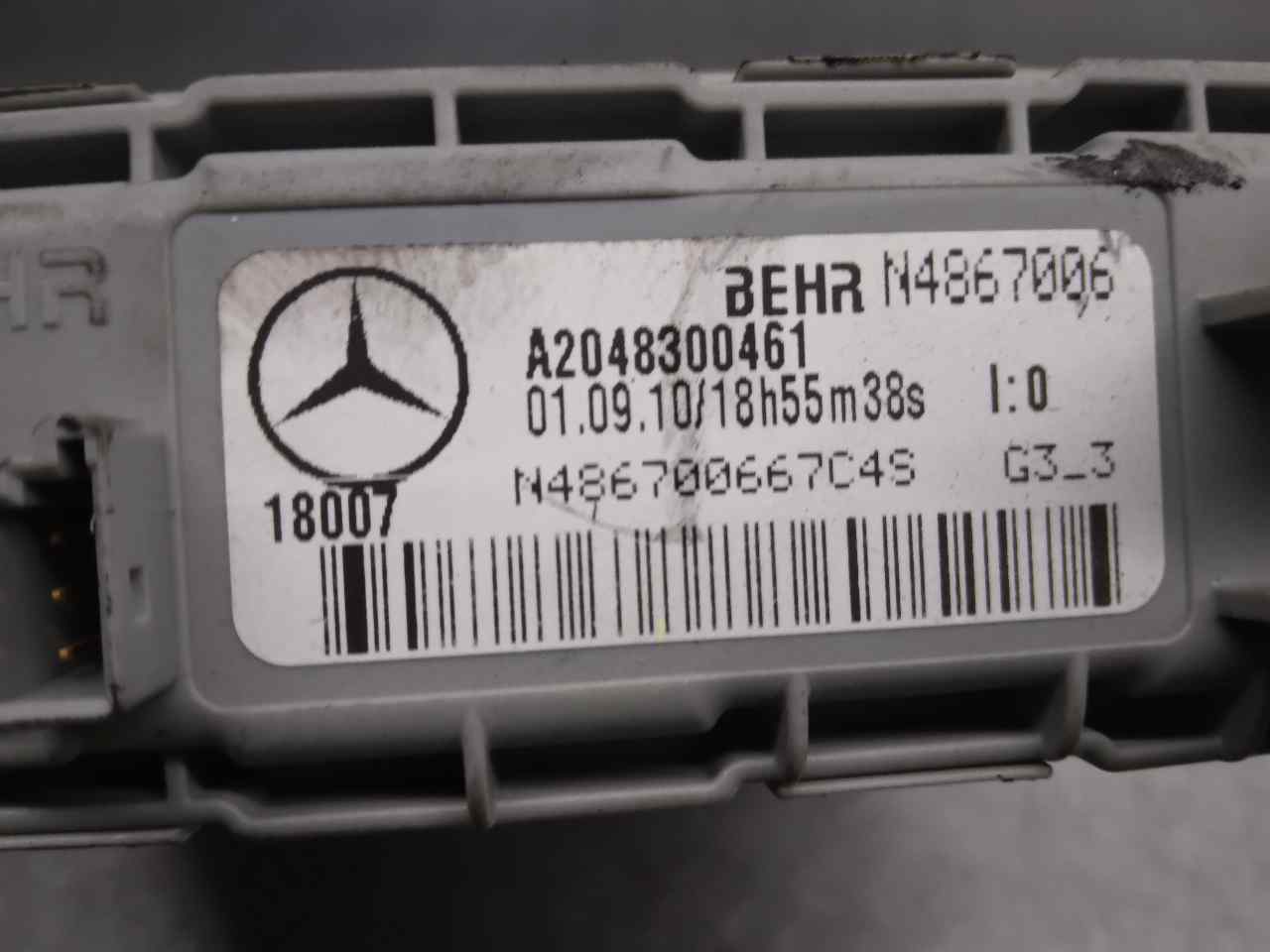 MERCEDES-BENZ GLK-Class X204 (2008-2015) Interior Heater Resistor BEHR, BEHR+N4867006 19827061