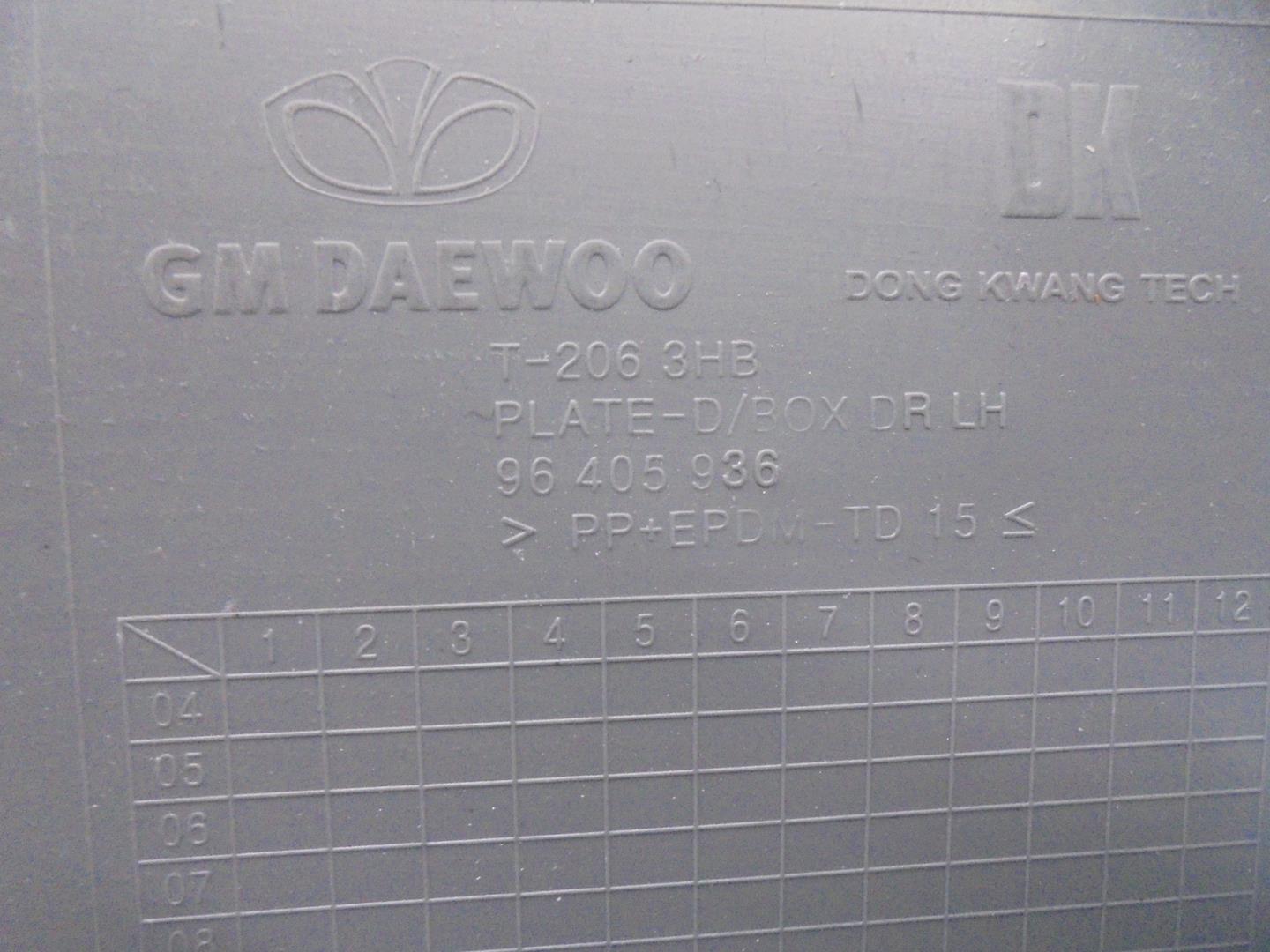 DAEWOO Kalos 1 generation (2002-2020) Priekinių kairių durų apmušimas 96406298, 96405936, 3PUERTAS 24199299