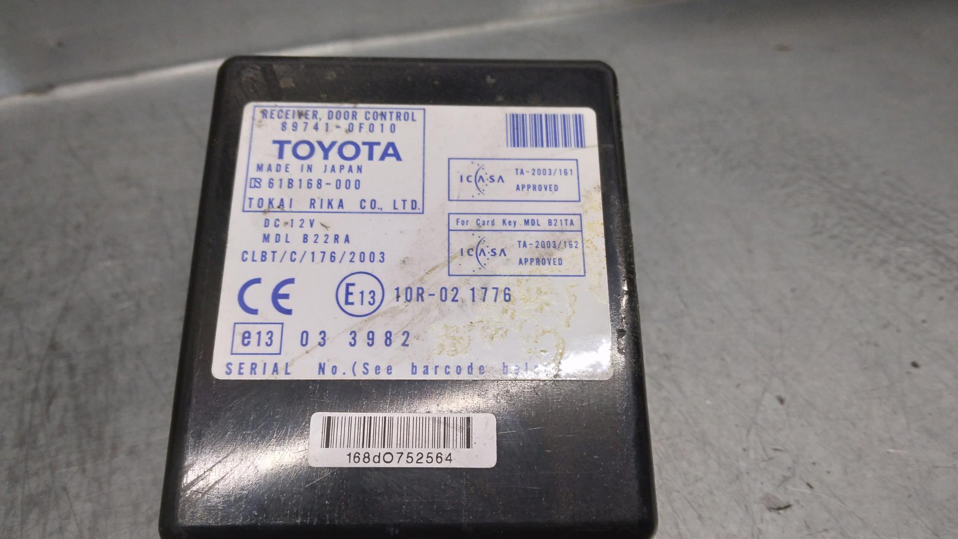 TOYOTA Corolla Verso 1 generation (2001-2009) Other Control Units 897410F010, 61B168000, TOKAI 24177185