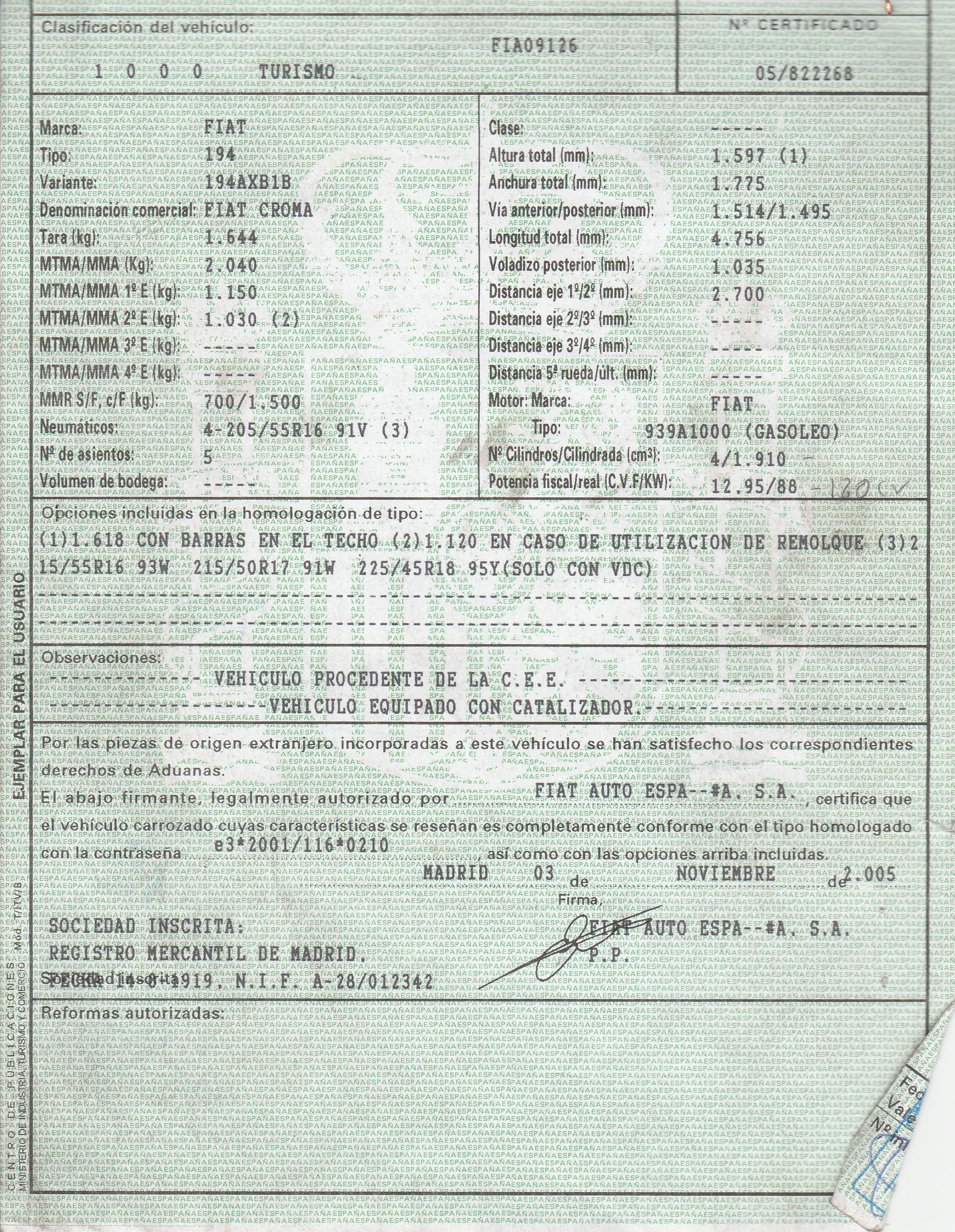 LDV Croma 194 (2005-2011) Радиатор интеркулера 876096T, VALEO, 13205149+ 19784236