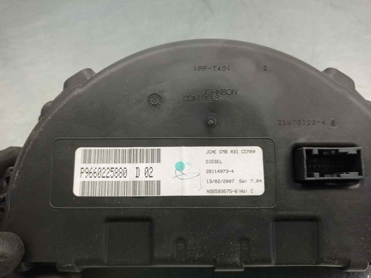 RENAULT Megane 3 generation (2008-2020) Спидометр P9660225880, 28114973, JOHNSONCONTROLS 21720747