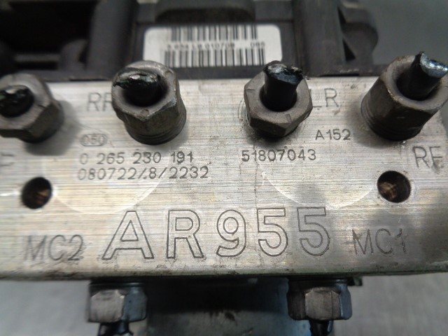 ALFA ROMEO MiTo 955 (2008-2020) ABS Pump 51807043, 0265230191 20439632