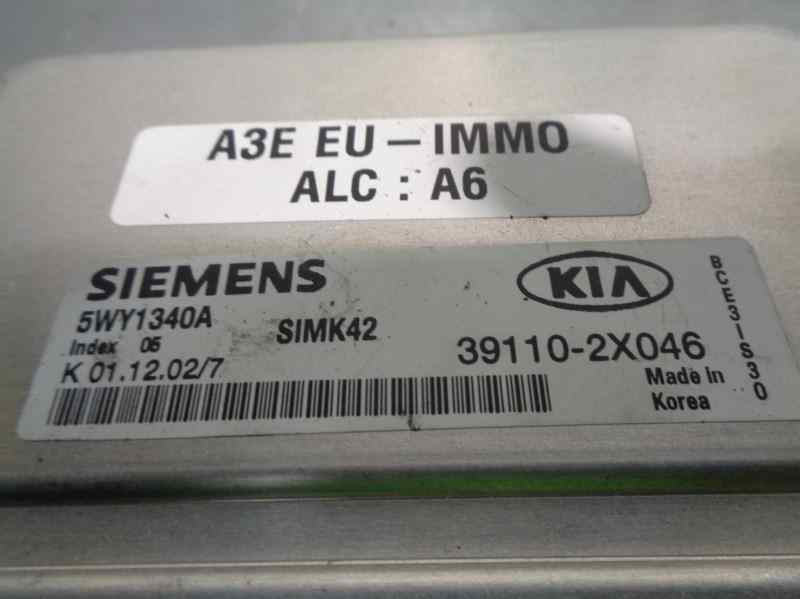 KIA Rio 1 generation (2000-2005) Engine Control Unit ECU 391102X046, 5WY1340A, SIEMENS 19695627