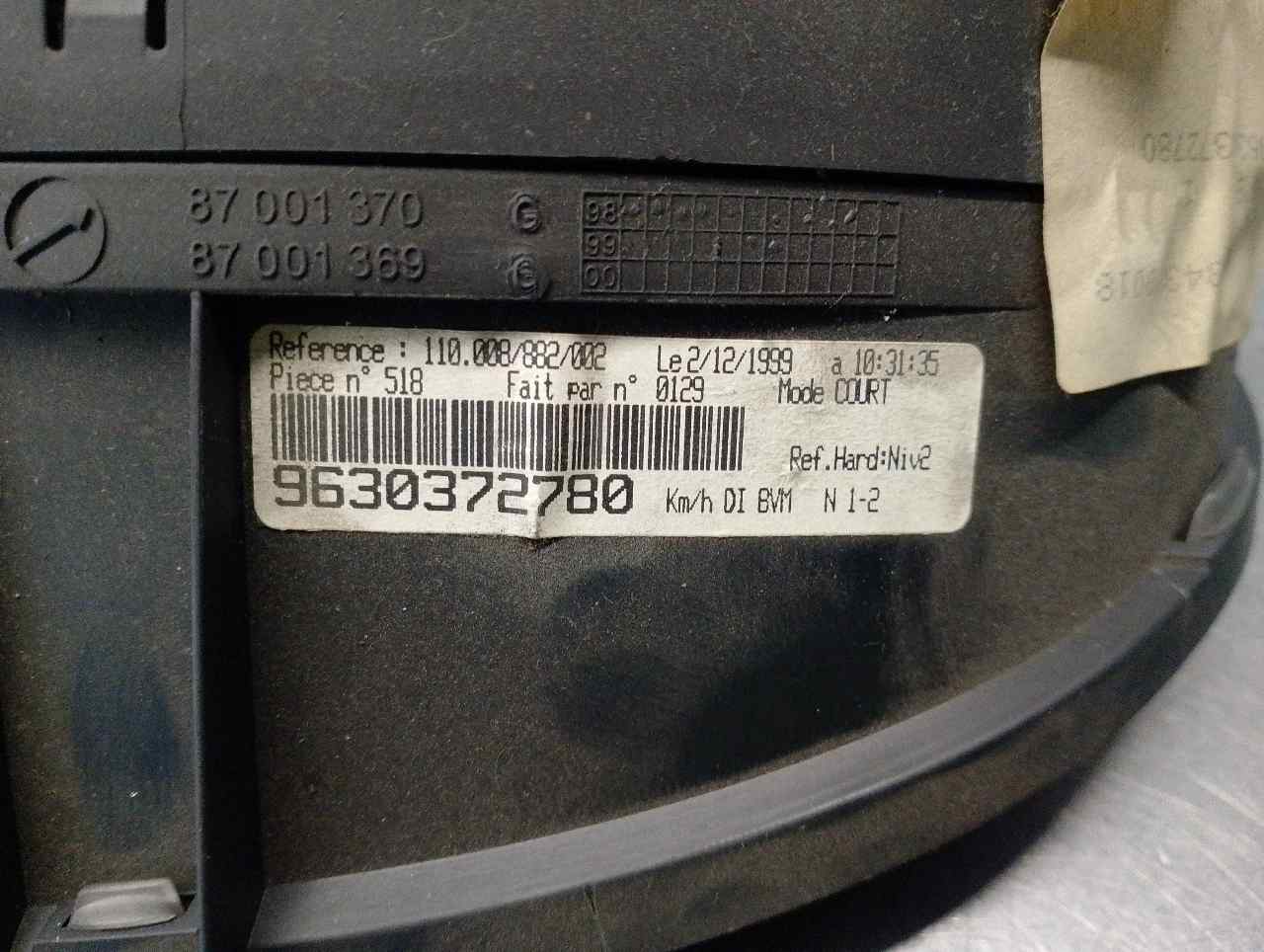 PEUGEOT 406 1 generation (1995-2004) Speedometer 9630372780,110008882002,VDO 19884036