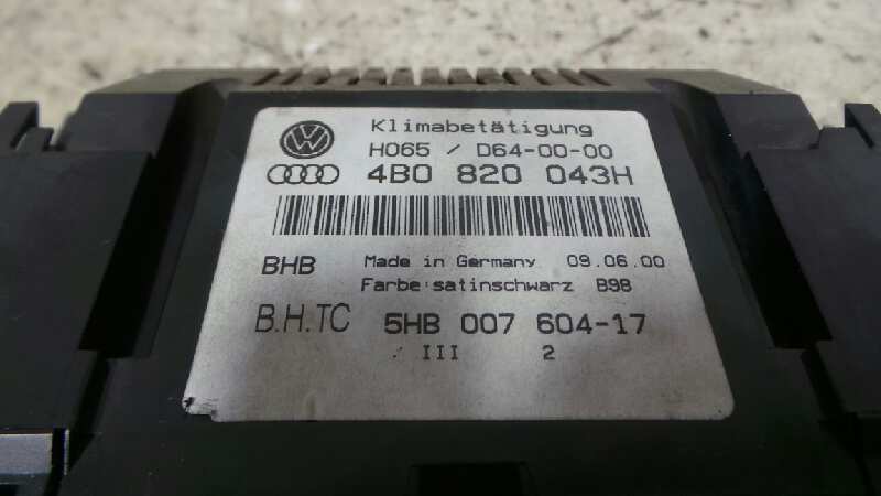 FIAT A3 8L (1996-2003) Climate  Control Unit 4B0820043H, 4B0820043H 18885704