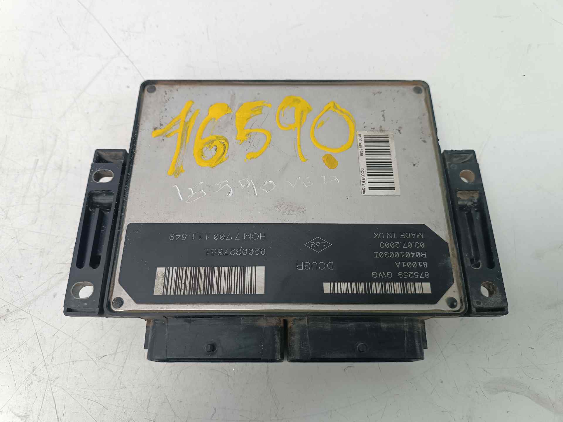 ASTON MARTIN Kangoo 1 generation (1998-2009) Engine Control Unit ECU 8200327651,8200327651 24583527