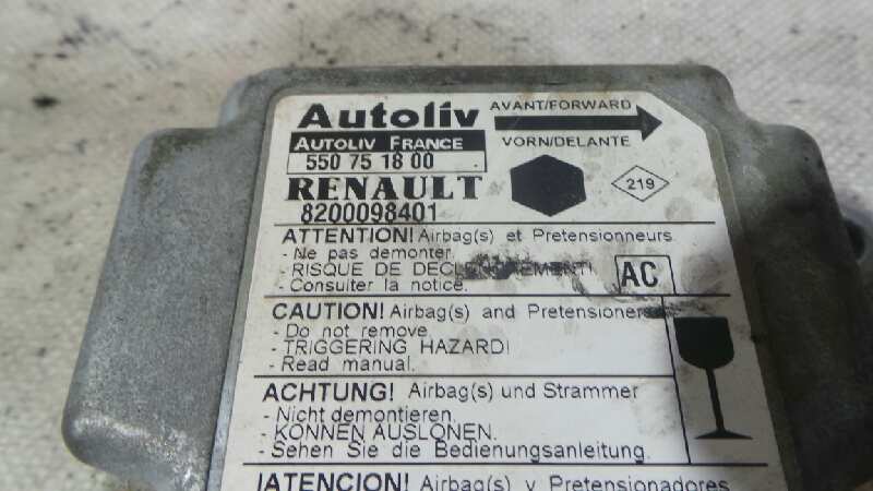 RENAULT Kangoo 1 generation (1998-2009) SRS Control Unit 8200098401, 550751800, 8200098401 18948091