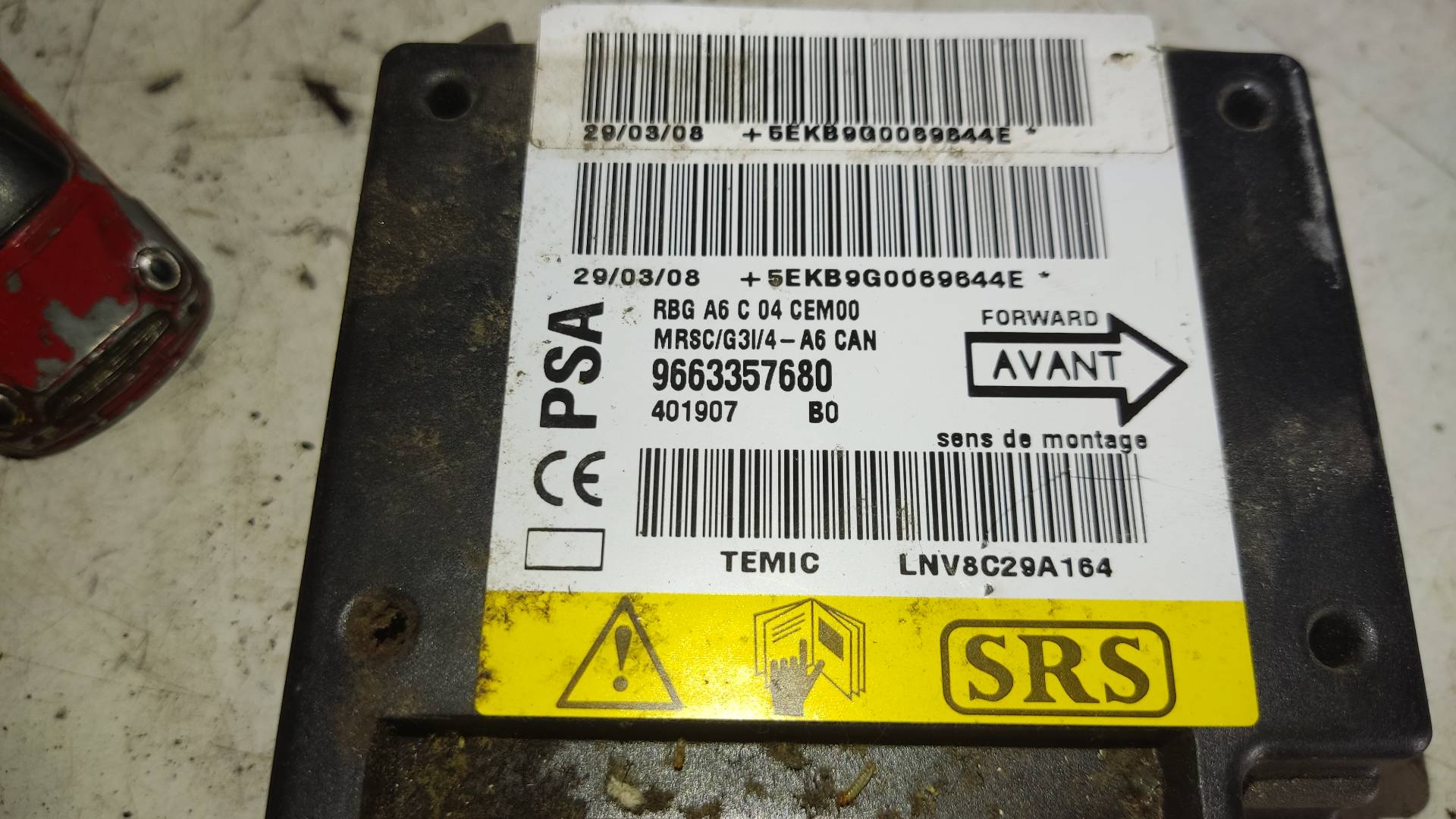 FORD USA C2 1 generation (2003-2009) SRS vadības bloks 9663357680, TEMIC 19181734