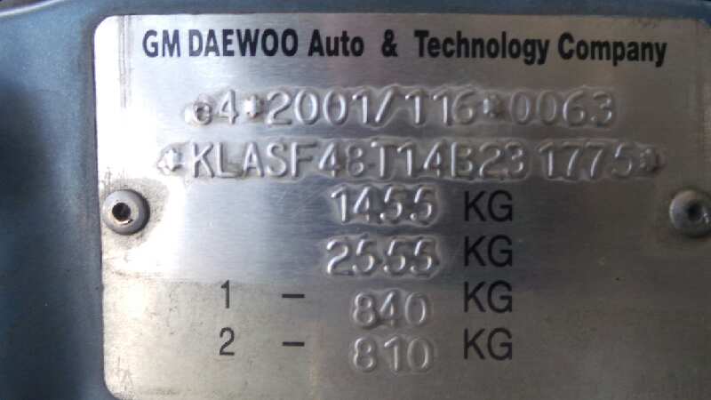 DAEWOO Kalos 1 generation (2002-2020) Kitos kėbulo dalys 96540939 18972199