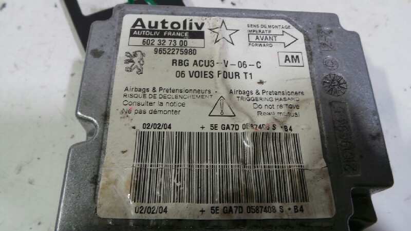 RENAULT 206 1 generation (1998-2009) SRS Control Unit 9652275980, 602327300, AUTOLIV 18968283