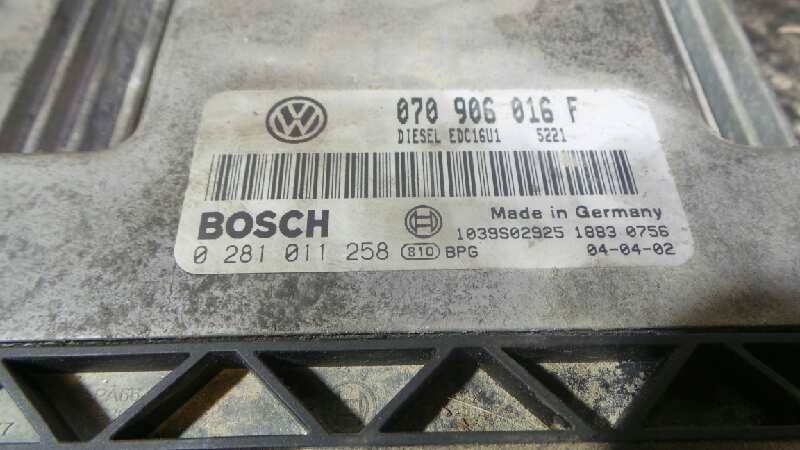 VOLKSWAGEN Touareg 1 generation (2002-2010) Engine Control Unit ECU 070997016E, 0281011258, 070906016F 18929258