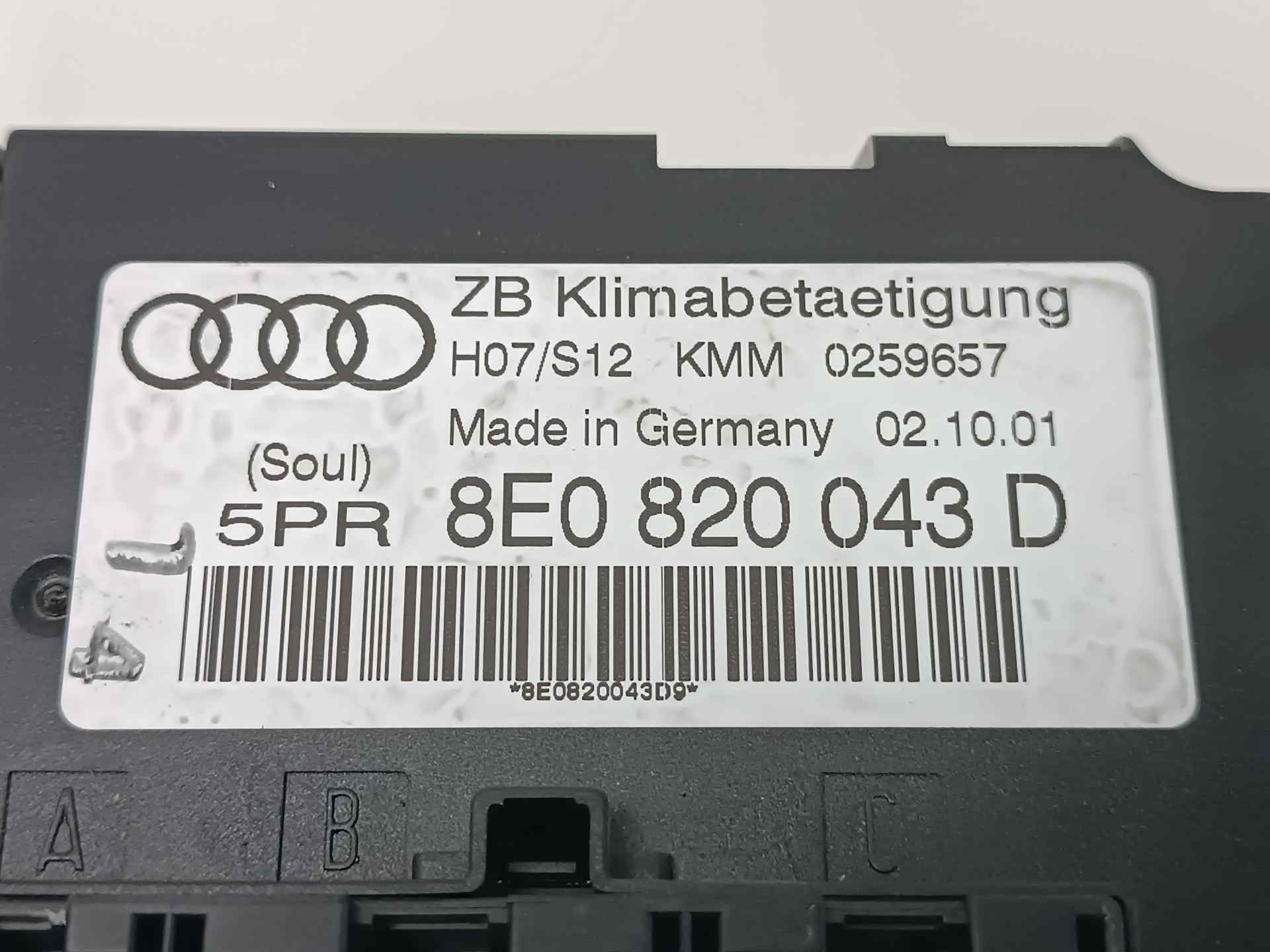 SUZUKI A4 B6/8E (2000-2005) Unité de climatisation 8E0820043D 19112369