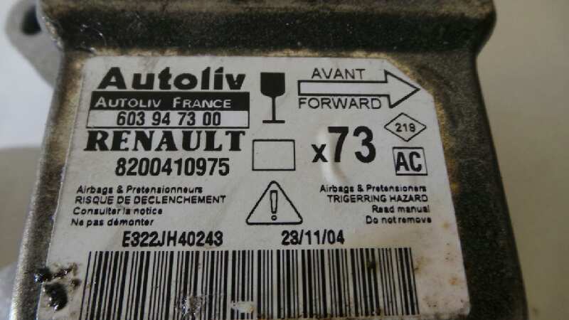 RENAULT Vel Satis 1 generation (2002-2009) Μονάδα ελέγχου SRS 8200410975,603947300 24579189