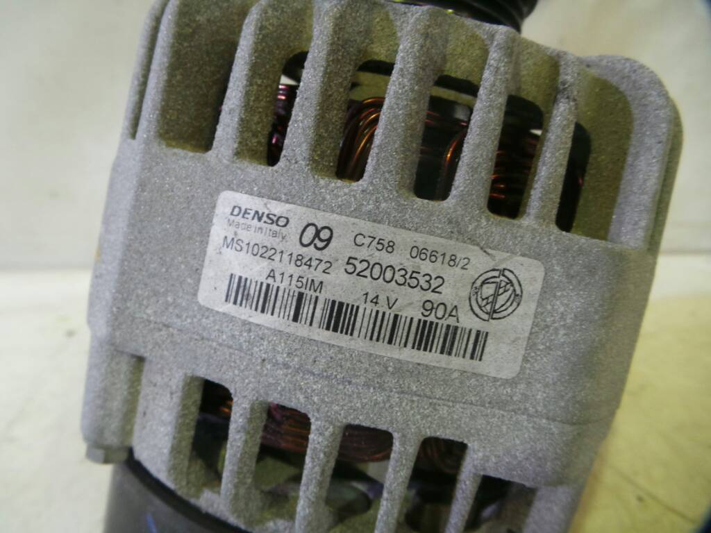 FIAT 500 2 generation (2008-2024) Alternator 52003532,MS1022118472,DENSO90A 24578526