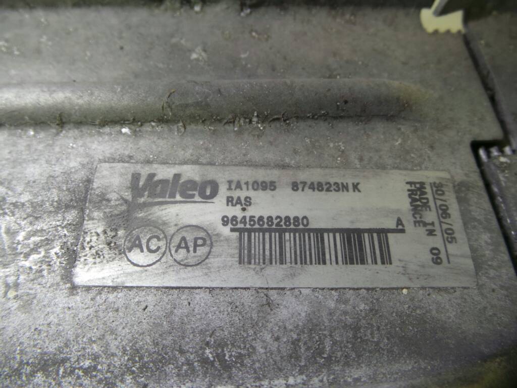 VAUXHALL 407 1 generation (2004-2010) Interkūlerio radiatorius 9645682880, 874823NK, VALEO 19016093