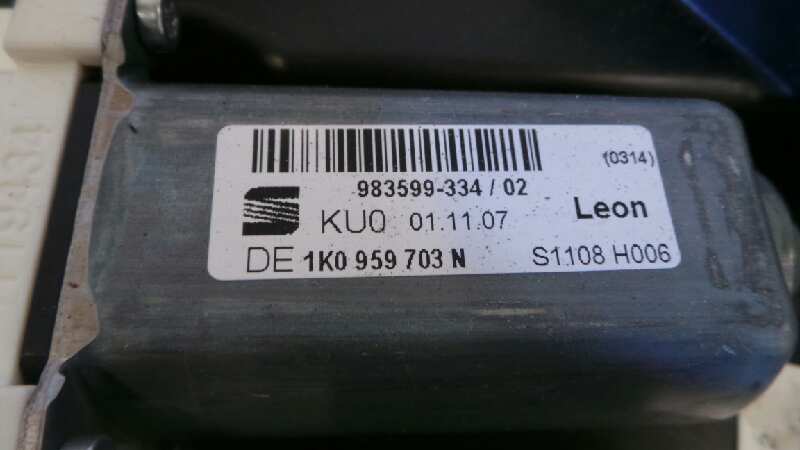 SEAT Leon 2 generation (2005-2012) Стеклоподъемник задней левой двери 1K0959703N, 1P0839401B 19125642