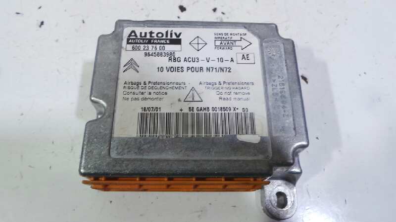 CITROËN Xsara 1 generation (1997-2004) SRS Control Unit 9645883980, 600237600, AUTOLIV 18979393